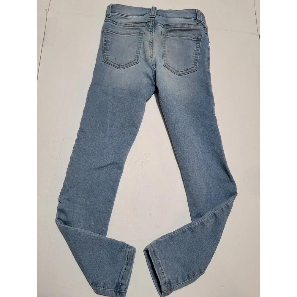 ​Childrens Place Girls Size 6/7 Skinny Jean Leggings Denim Adj Waist Medium Wash